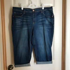 Faded Glory Jeans Capris sz 18 NWOT