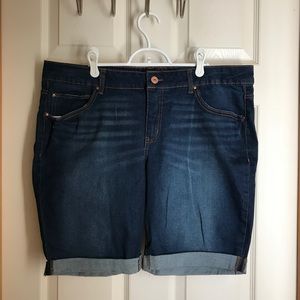 Faded Glory Bermuda Jeans Shorts sz 18 NWOT