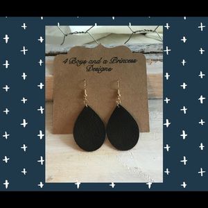 Handmade leather earrings