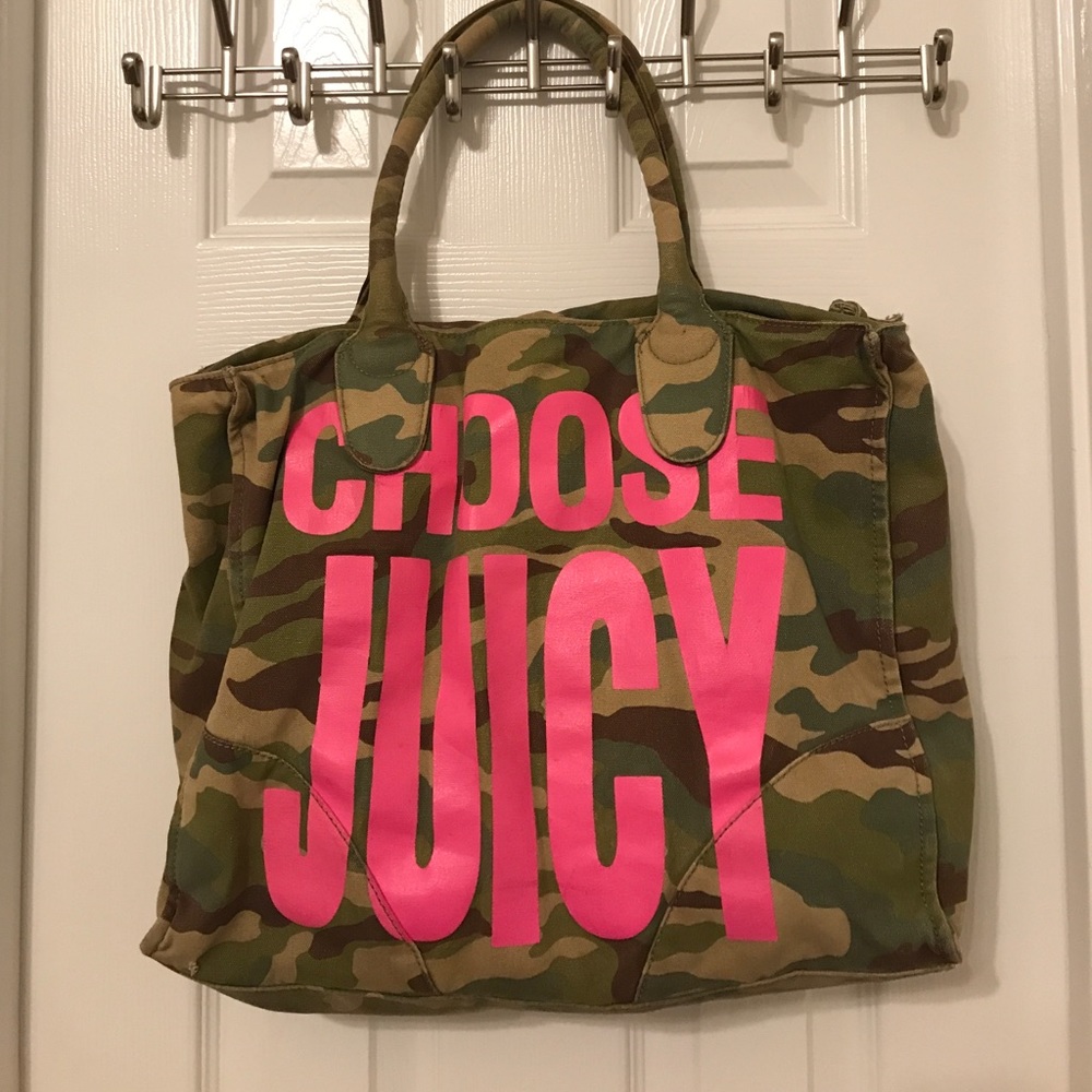 Juicy Couture camouflage tote