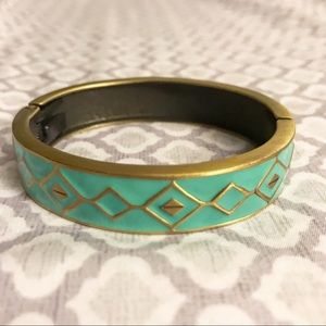 Teal Aztec Snap Bracelet