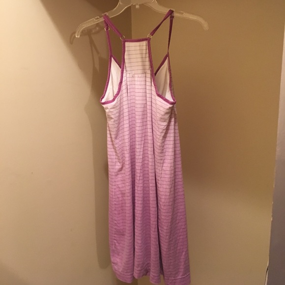 Purple and White Ombré Striped Dress - Picture 4 of 5