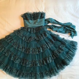 Betsey Johnson teal party dress