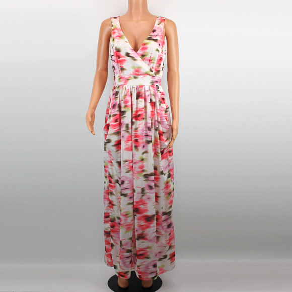 H&M Dresses & Skirts - H&M Floral Satin Maxi Dress 8 | Bundles 20% Off!