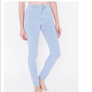 American apparel light blue wash easy jean