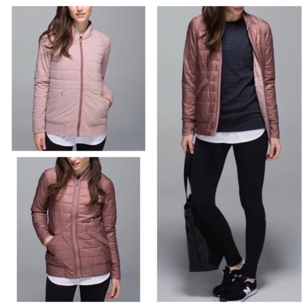 OFFER Lululemon the bomb bomber Bark Berry