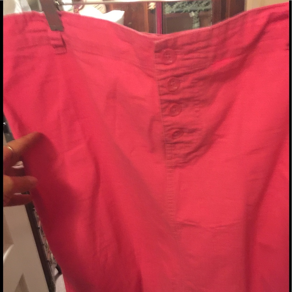 Lane Bryant Hot Pink Button Front  Skirt 16