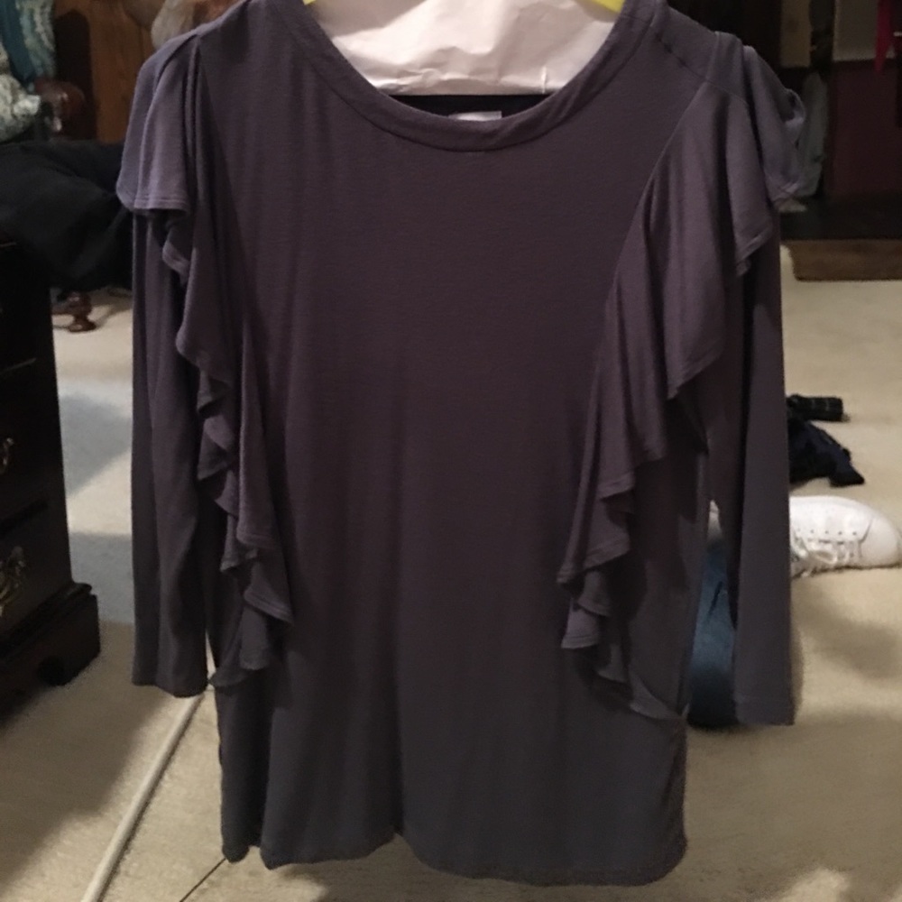 Madison & Berkeley Ruffle knit top