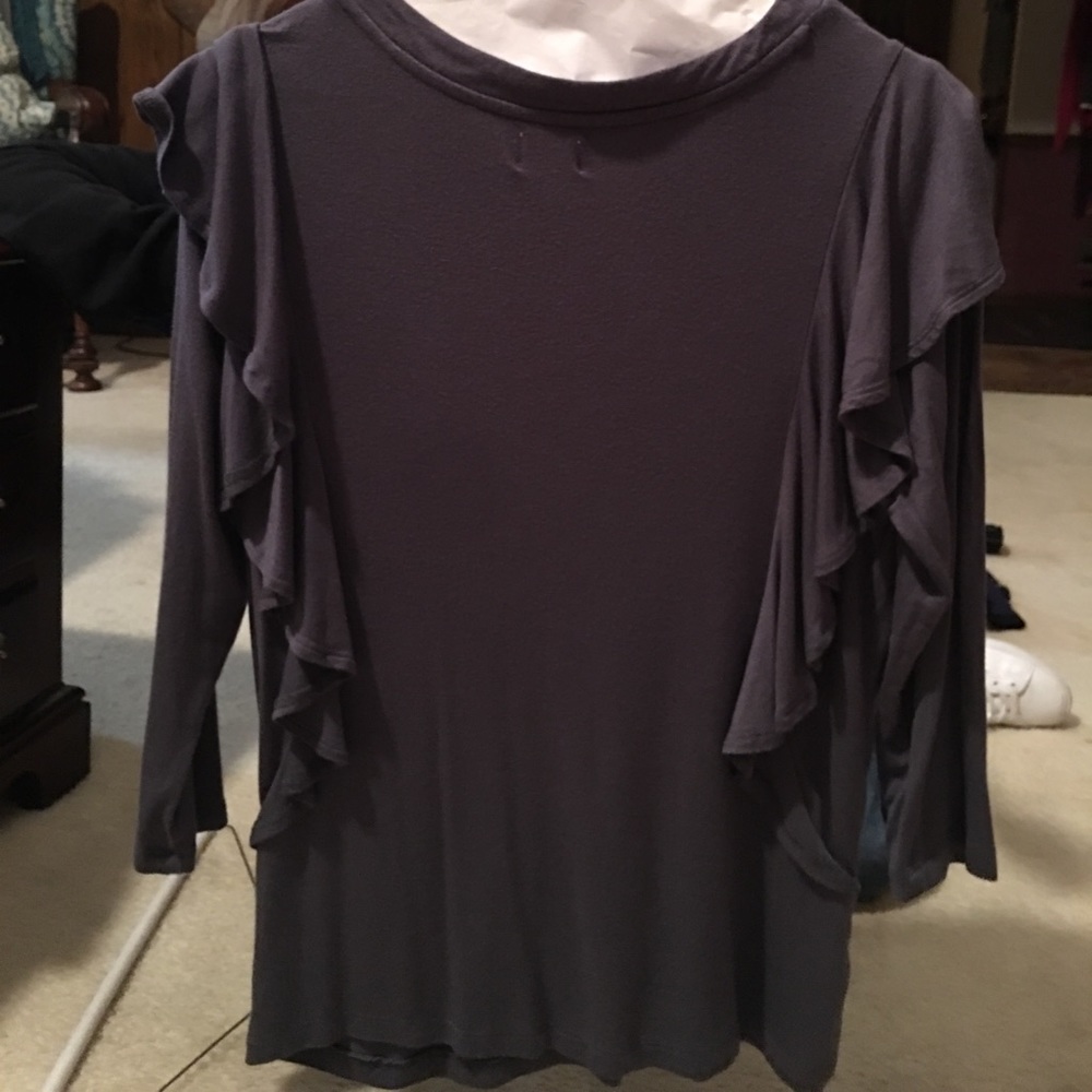 Madison & Berkeley Ruffle knit top - Picture 2 of 6