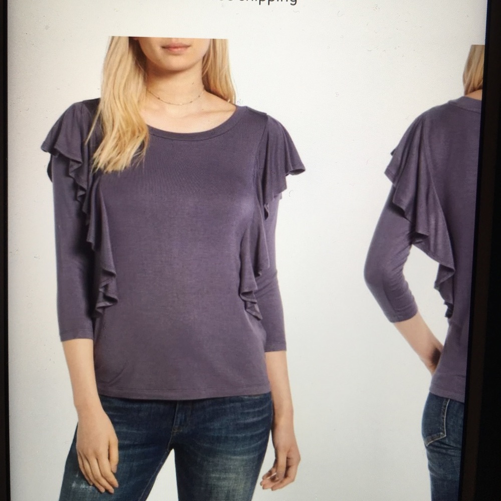 Madison & Berkeley Ruffle knit top - Picture 6 of 6