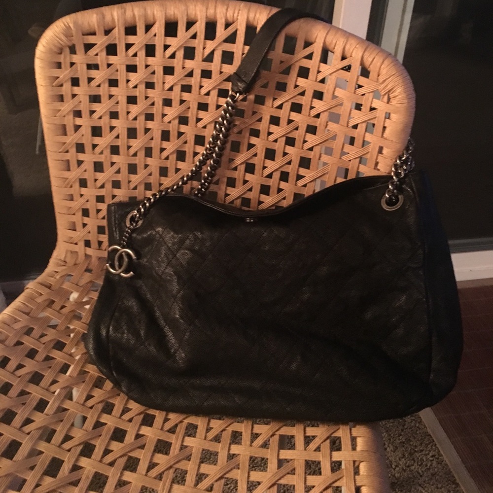 Black Chanel large tote