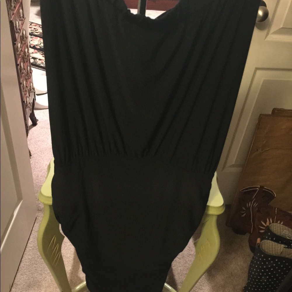 Torrid Blk Sexy strapless ruched keyhole dress sz1