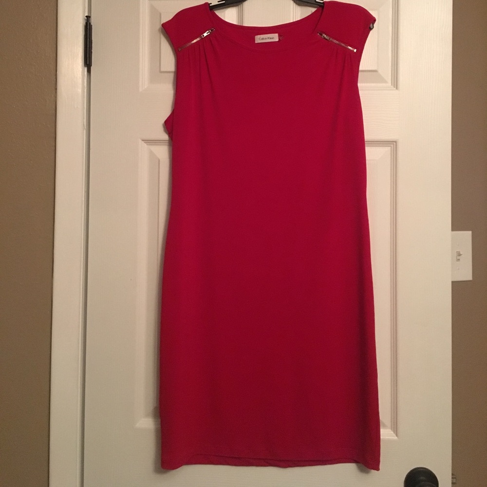 Calvin Klein Red Shift Dress