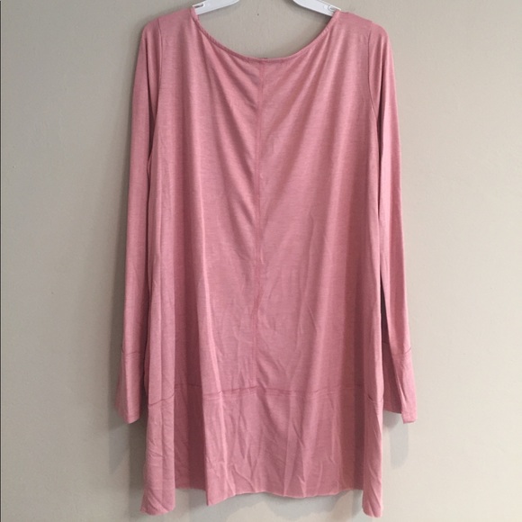 LAST 1: Dusty Blush Long Sleeve Tunic Top - Picture 5 of 5