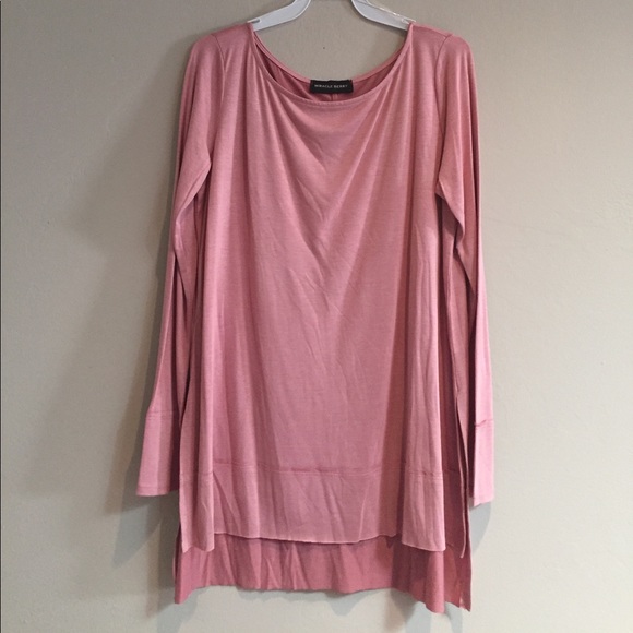 LAST 1: Dusty Blush Long Sleeve Tunic Top - Picture 3 of 5
