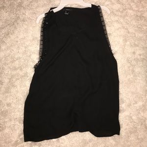 Black tank with beaded detail size small