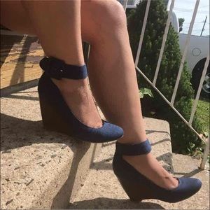 Ankle strap wedges