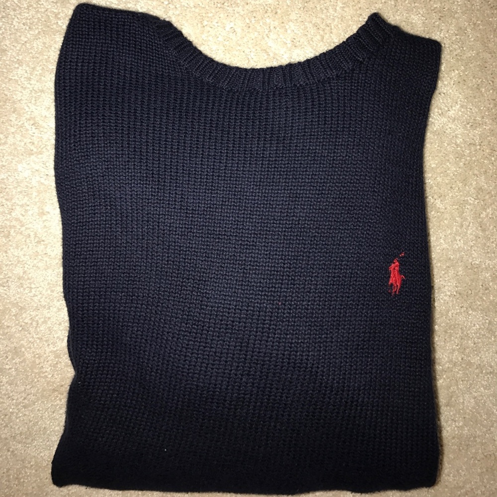Navy Blue Polo Ralph Lauren cotton sweater