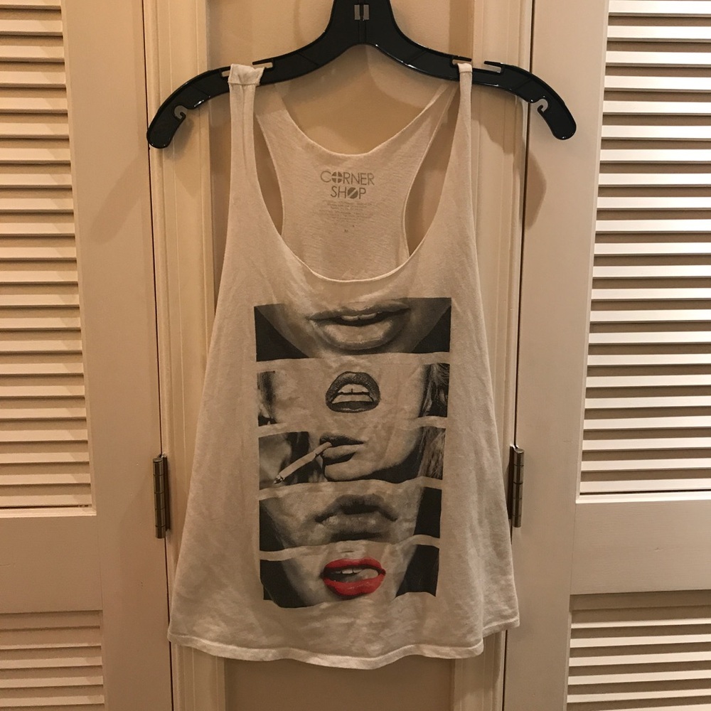 Corner Shop 'Lip Stack' Tank Top