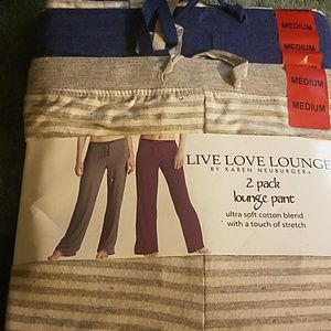 Karen Neuburger LOUNGE PANTS 2 PACK MEDIUM NEW