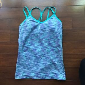 Padded Workout Tank! Cross Back Strappy Style!