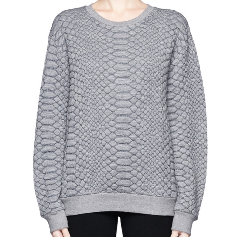 Sandro Paris Sweatshirt Tax Python Gray Size 1