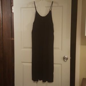 Black Old Navy Elastic Waist Cotton Cami Dress XL