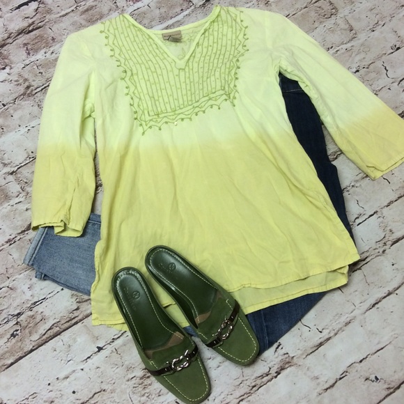 Ruff Hewn Tops - RUFF HEWN OMBRÉ DIP DYE BOHO TOP