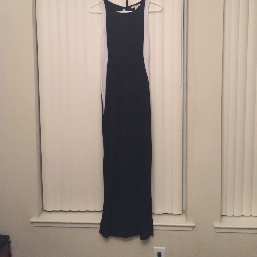 Black and white maxi dress