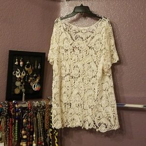 Cream colored lace blouse Cream colored lace blouse