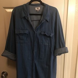 Button Up Jean Shirt Dress