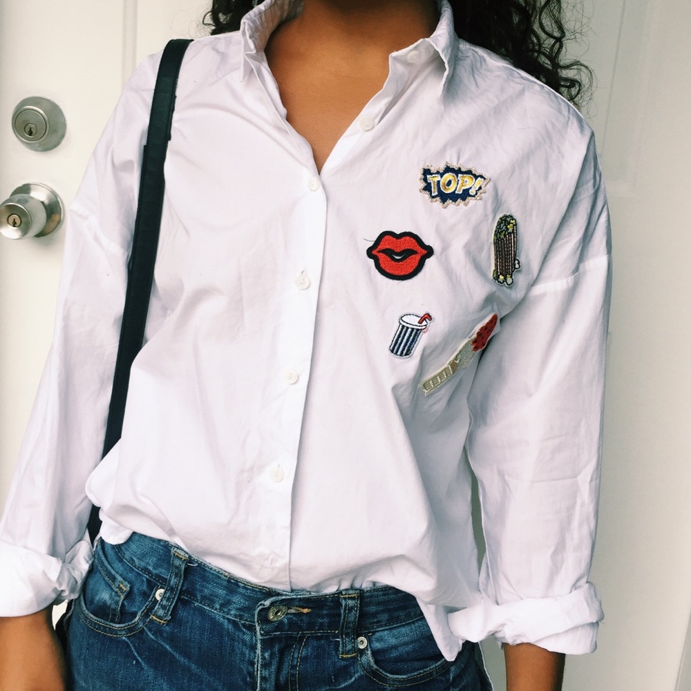 Funky Zara white blouse