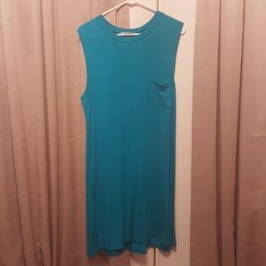 Teal Sleeveless Caralase T-shirt Dress XL