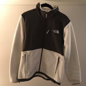 White The North Face Denali jacket, zip-up