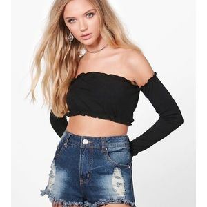 ❌ PRICE FIRM ❌Black cropped top