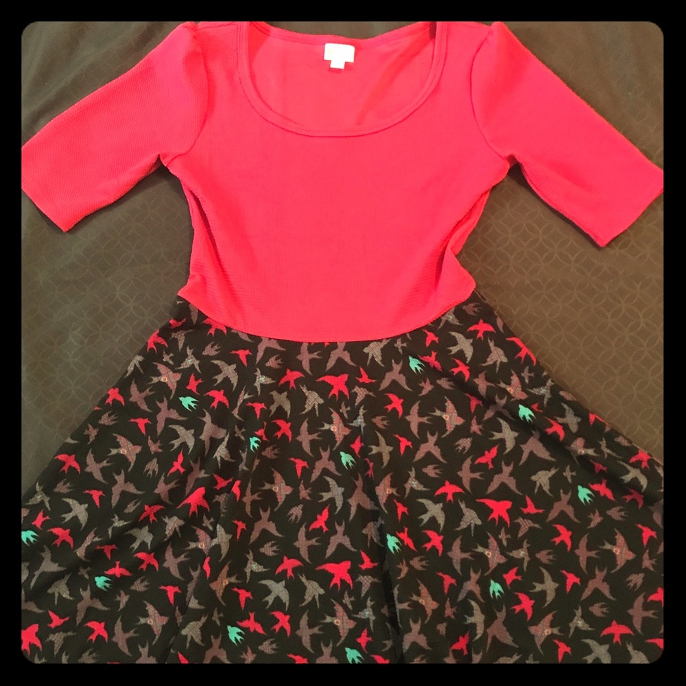 Lularoe XL Nicole with birds!