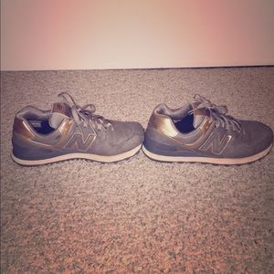 New Balance Retro 574 - Gray and Rose Gold