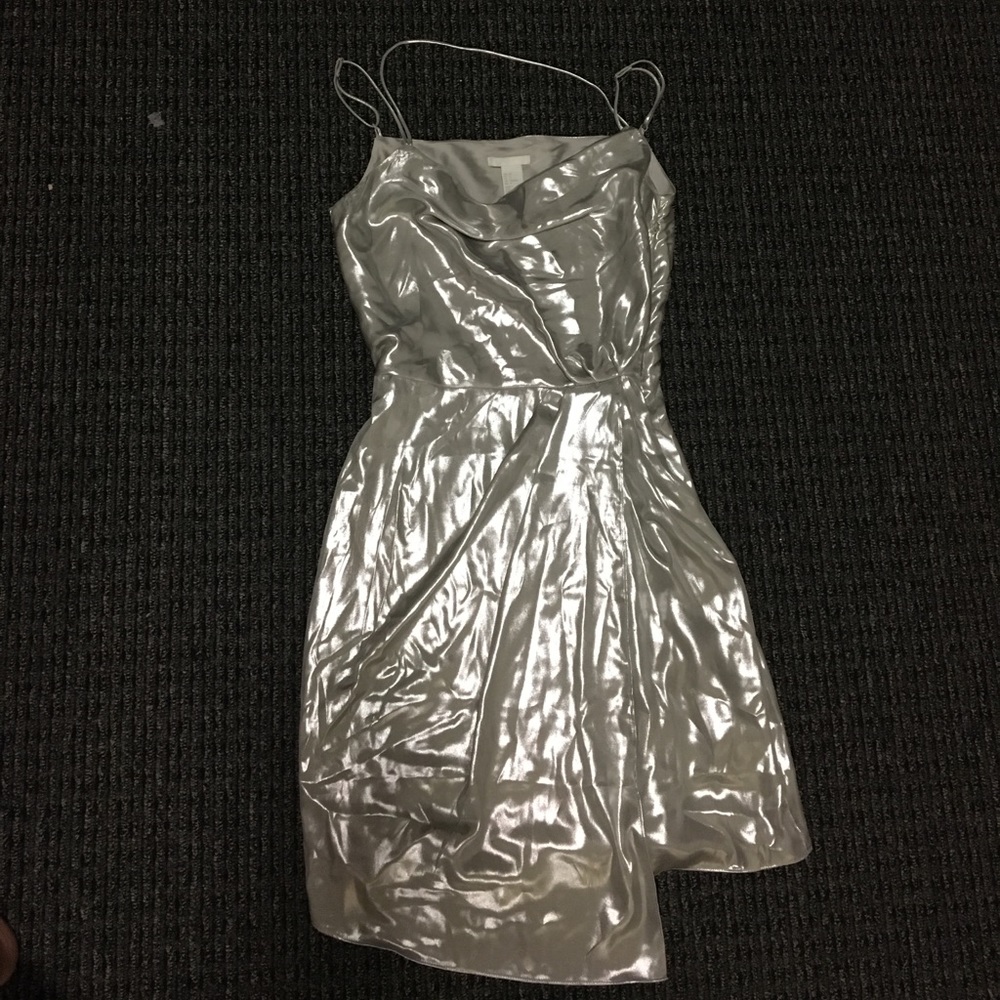 Metallic gray dress