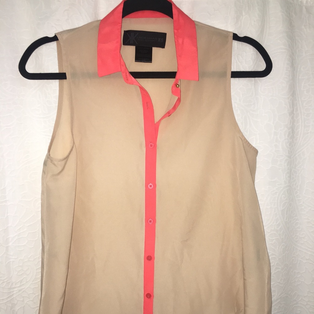 Kardashian Kollection sleeveless blouse