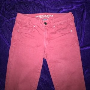 Red Flare American Eagle Jeans
