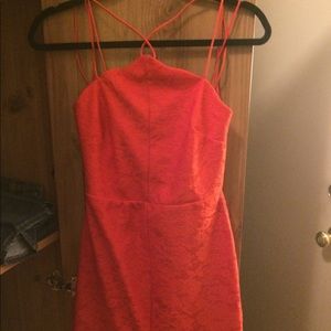 Topshop red-orange party dress