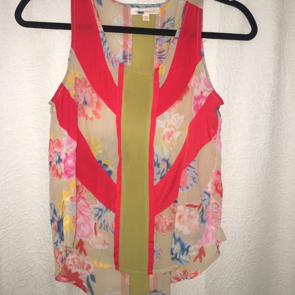 Floral tank top blouse