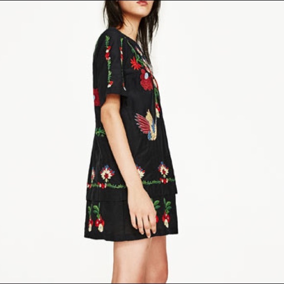 Zara embroidered short dress - Picture 2 of 5