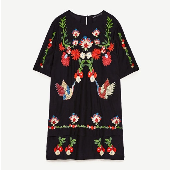 Zara embroidered short dress - Picture 5 of 5