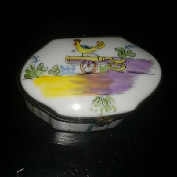 limoges Other - Limoges rooster trinket box
