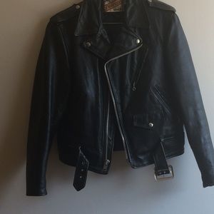 Vintage Schott Bros genuine leather jacket.