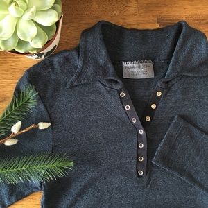 Michael Stars Shimmer Collar Button Shirt