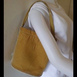 PRADA Yellow Velvet Bucket Evening Bag PRADA Yellow Velvet Bucket Evening Bag