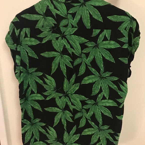 Motel Rocks Palm Leaves Button Down Shirt - Picture 2 of 2