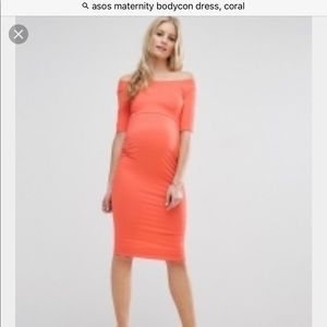 ASOS Coral Maternity Dress